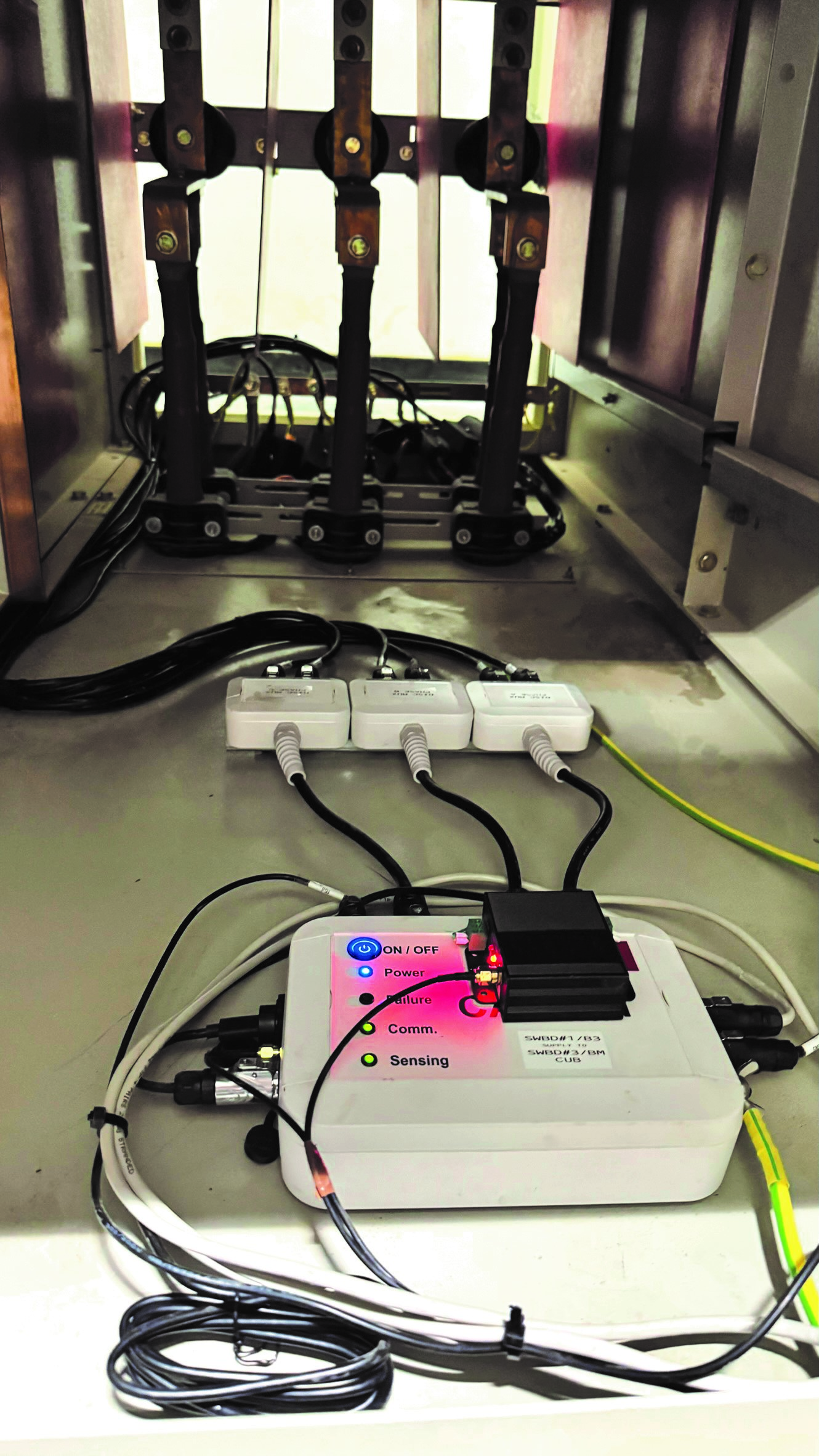 CASSINI monitor installed in a switchgear cabinet.